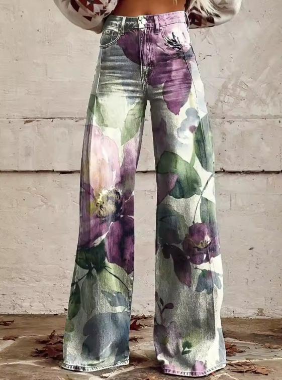 Alessia | Boho Vintage Broek met Unieke en Verfijnde Stijl