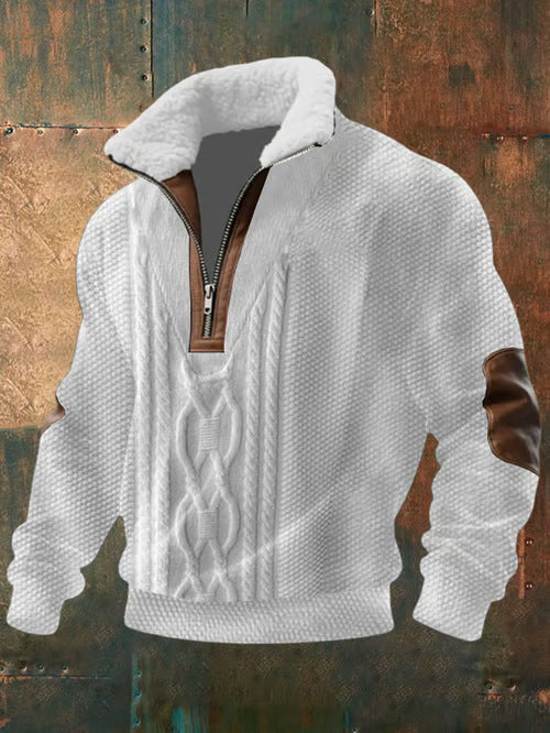 VAN LOREN MODE™ | RITSHIRT MET HOOGE KRAAG EN VOERING