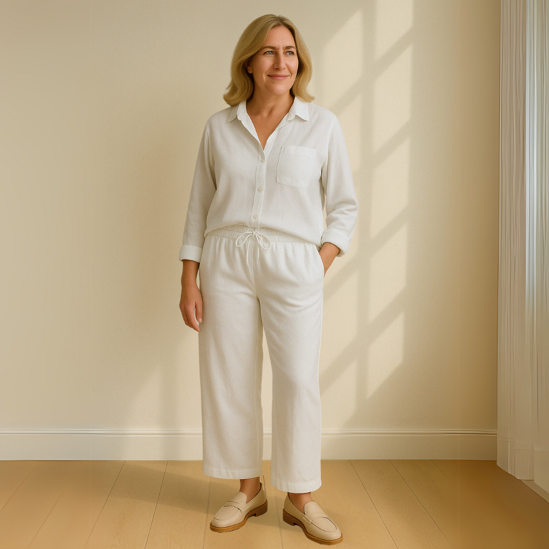 Yvonne™ | 2-delig Set - Blouse & wijde broek