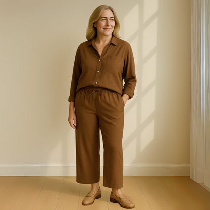 Yvonne™ | 2-delig Set - Blouse & wijde broek