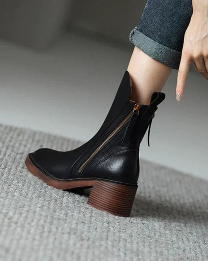 VALORINE™ | Zwarte Laarzen met Hak voor Comfort en Stijl