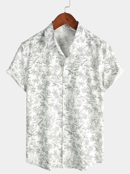 Korte Mouwen Katoenen Hawaii Shirt