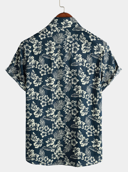 Korte Mouwen Katoenen Hawaii Shirt