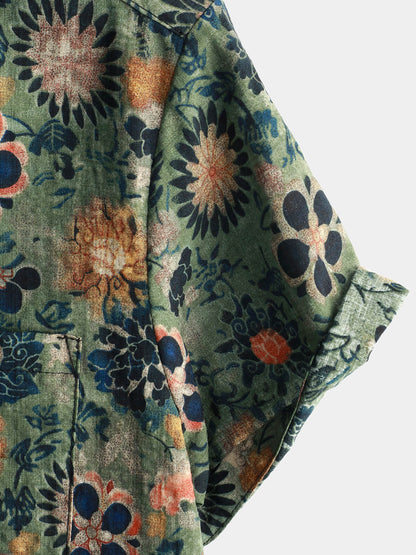 Korte Mouwen Katoenen Hawaii Shirt