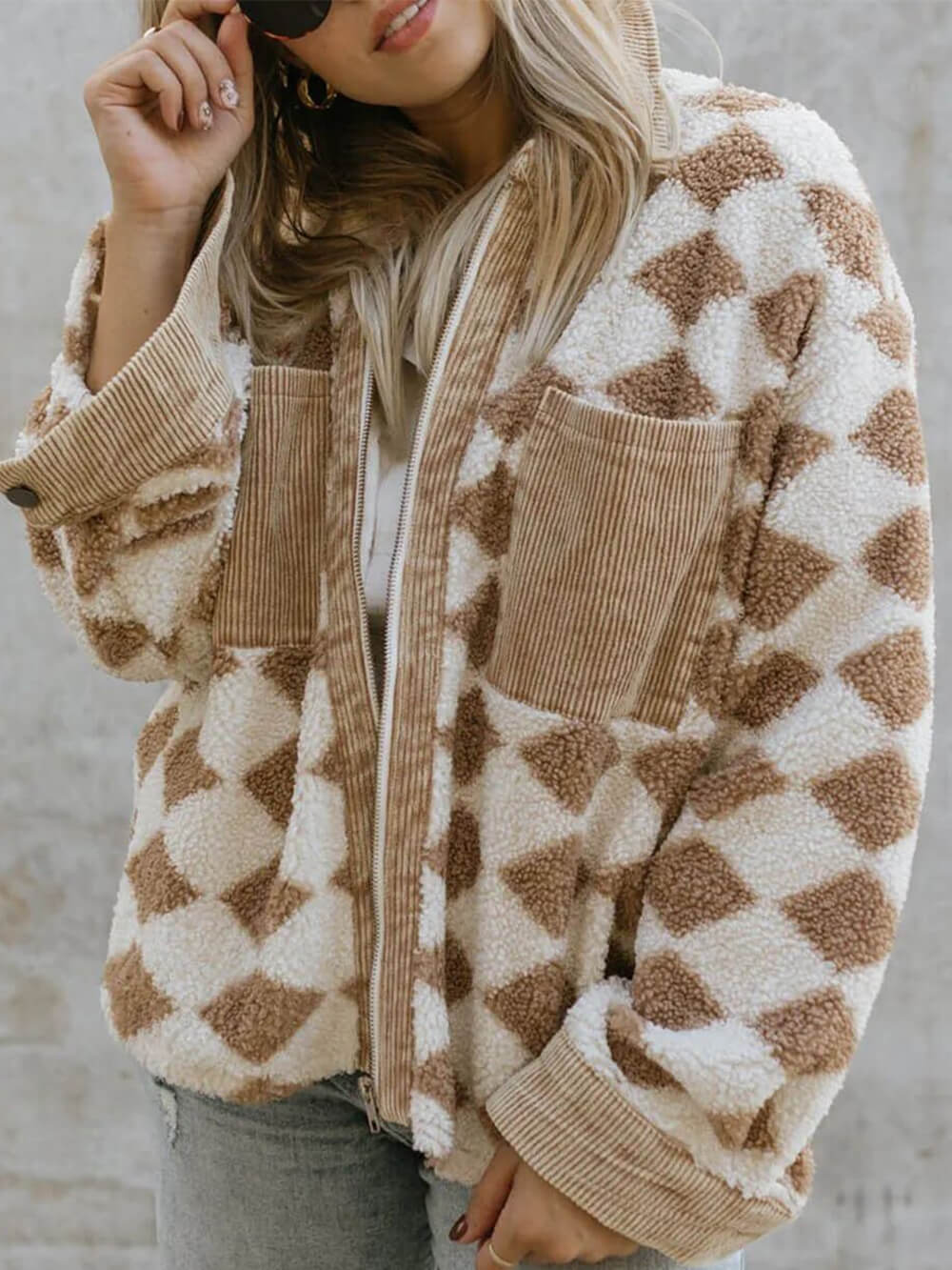 Fleece jas met rits