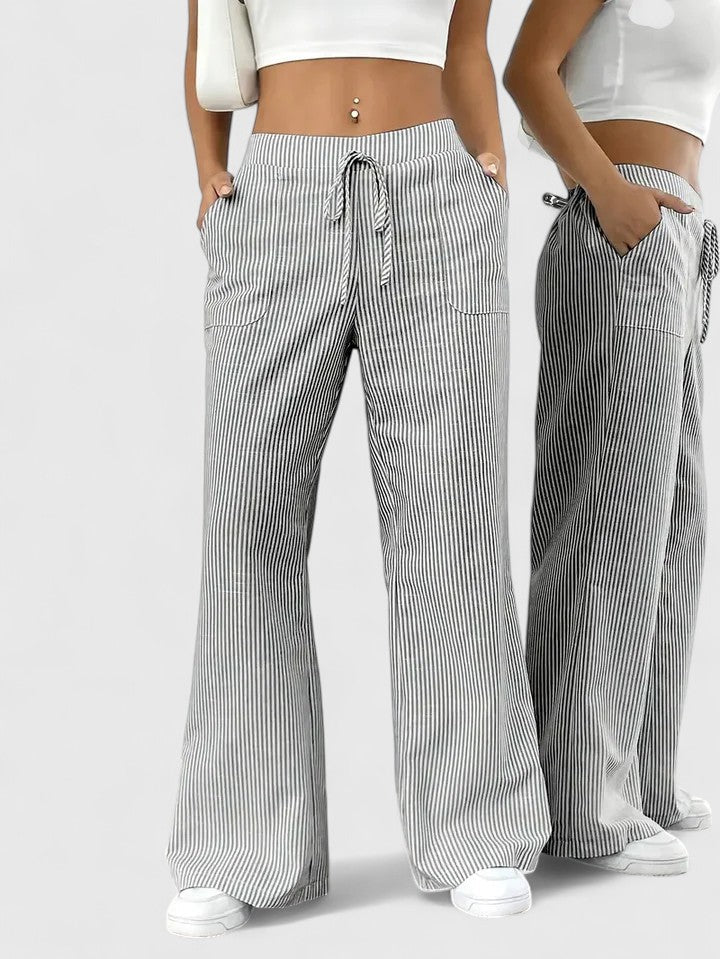 Dominique | Ruime en comfortabele broeken met elegante details