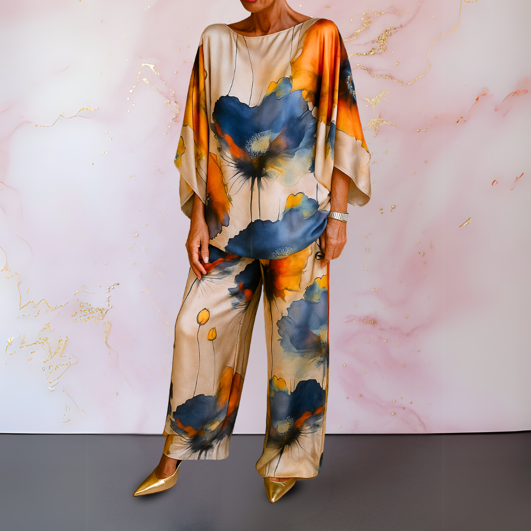 Moniek™ | Tweedelig Dames Set van Satijn