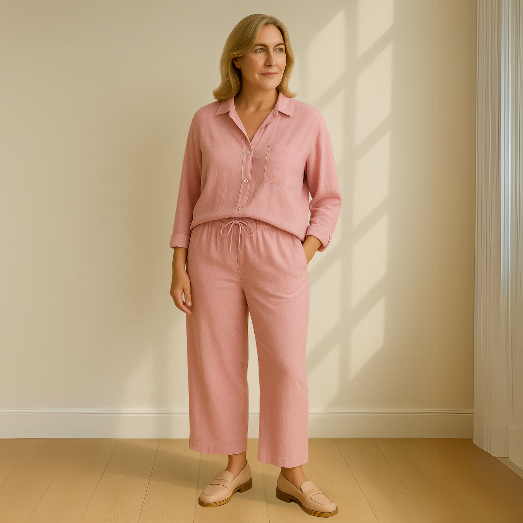 Yvonne™ | 2-delig Set - Blouse & wijde broek