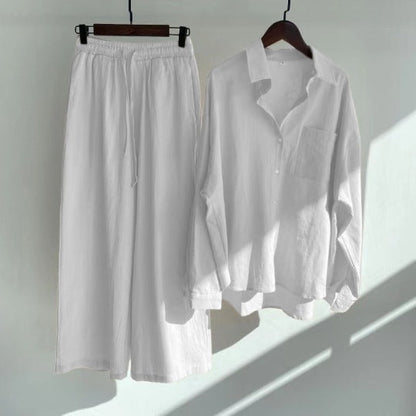 Yvonne™ | 2-delig Set - Blouse & wijde broek