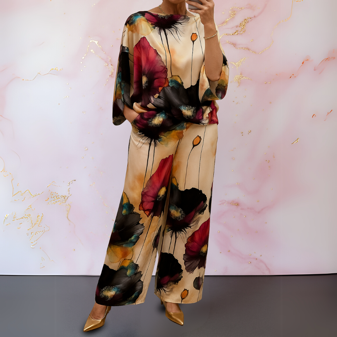 Moniek™ | Tweedelig Dames Set van Satijn