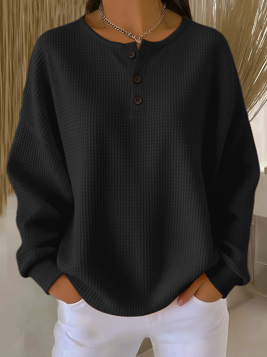 Anne | Casual sweatshirt met kraag