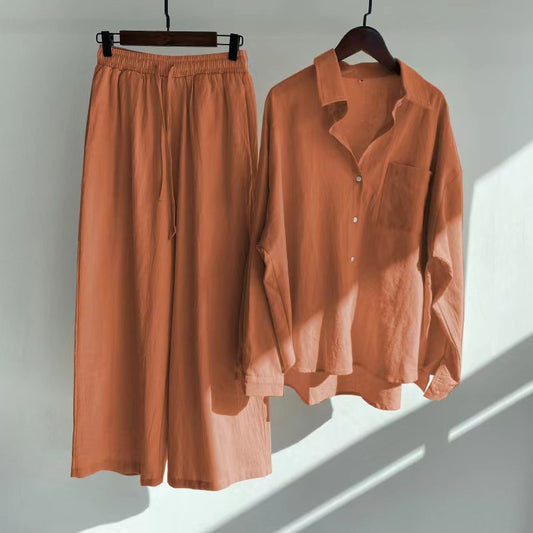 Yvonne™ | 2-delig Set - Blouse & wijde broek