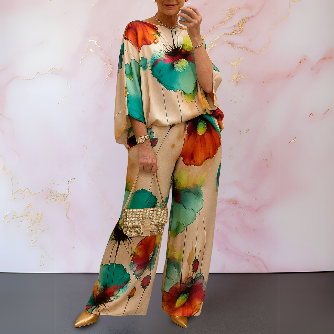 Moniek™ | Tweedelig Dames Set van Satijn