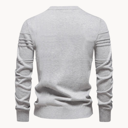 Bryson | Katoenen herentrui met streepdesign