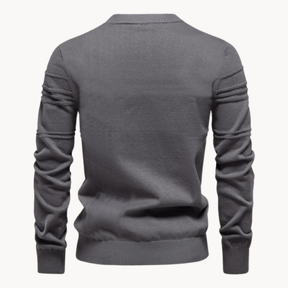 Bryson | Katoenen herentrui met streepdesign