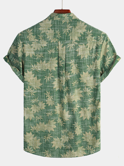 Korte Mouwen Katoenen Hawaii Shirt