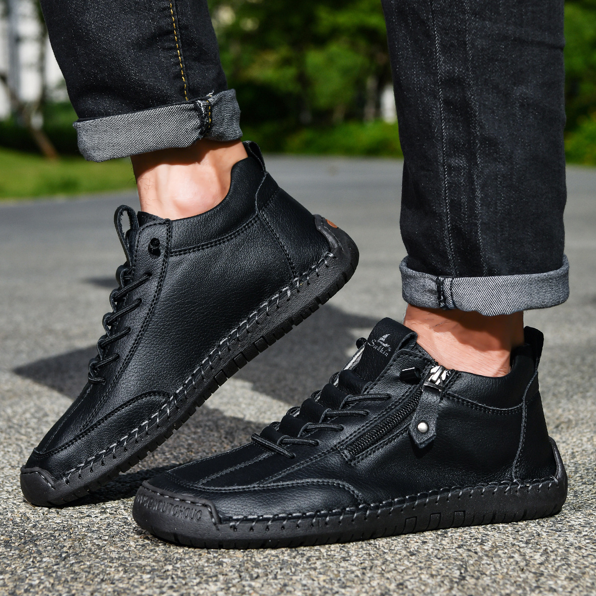 Christian™ | Nubuckleder Schoenen met Rits voor Mannen