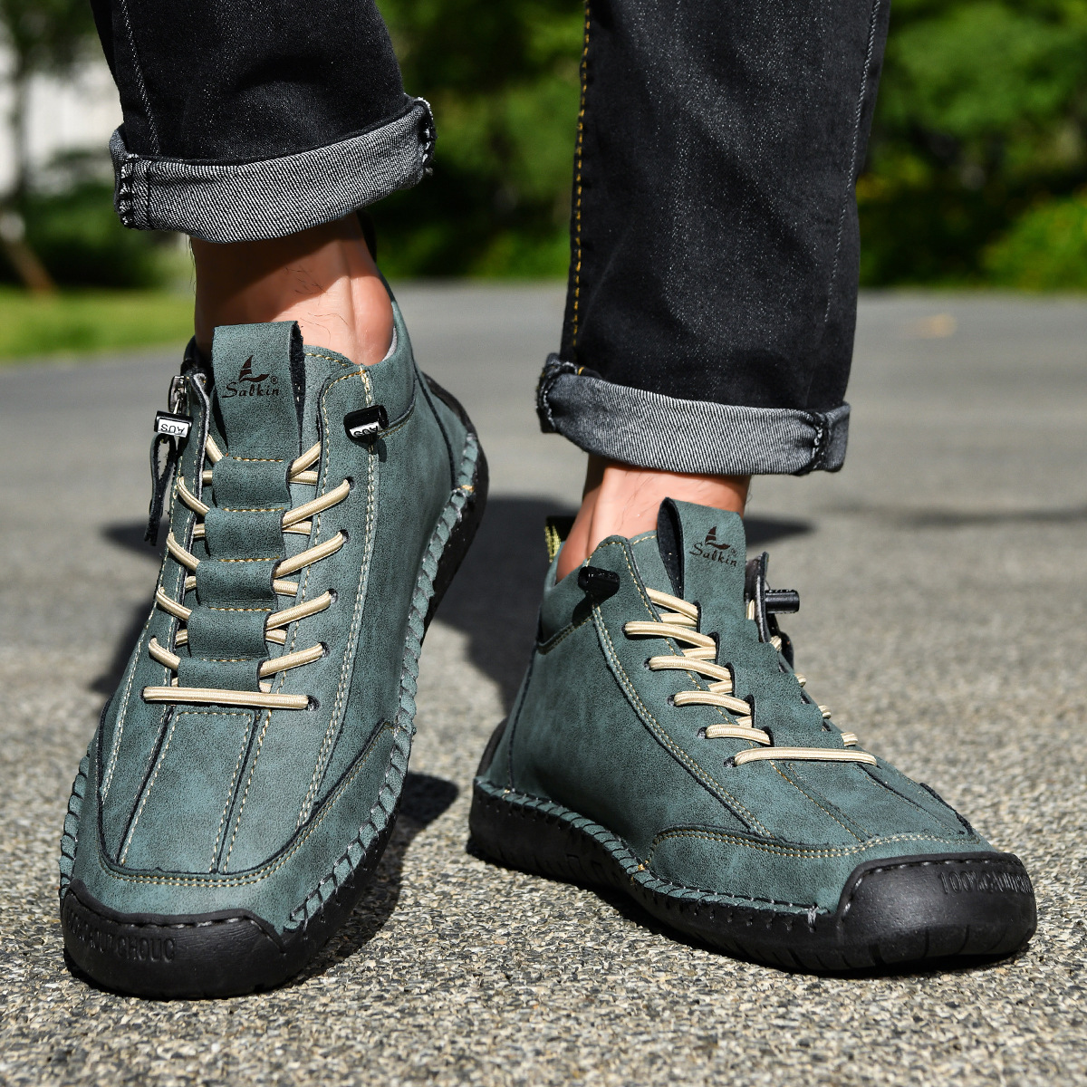 Christian™ | Nubuckleder Schoenen met Rits voor Mannen