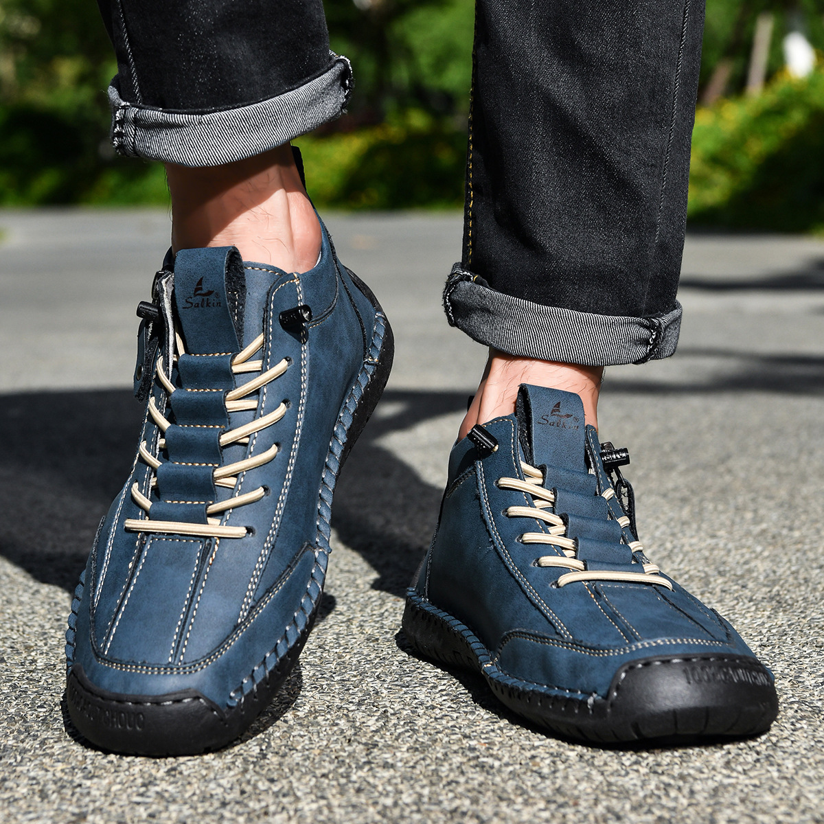 Christian™ | Nubuckleder Schoenen met Rits voor Mannen