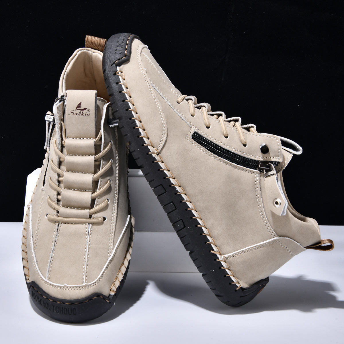 Christian™ | Nubuckleder Schoenen met Rits voor Mannen