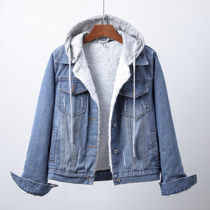 YARA | Denim Jas met Warme Voering en Casual Stijl