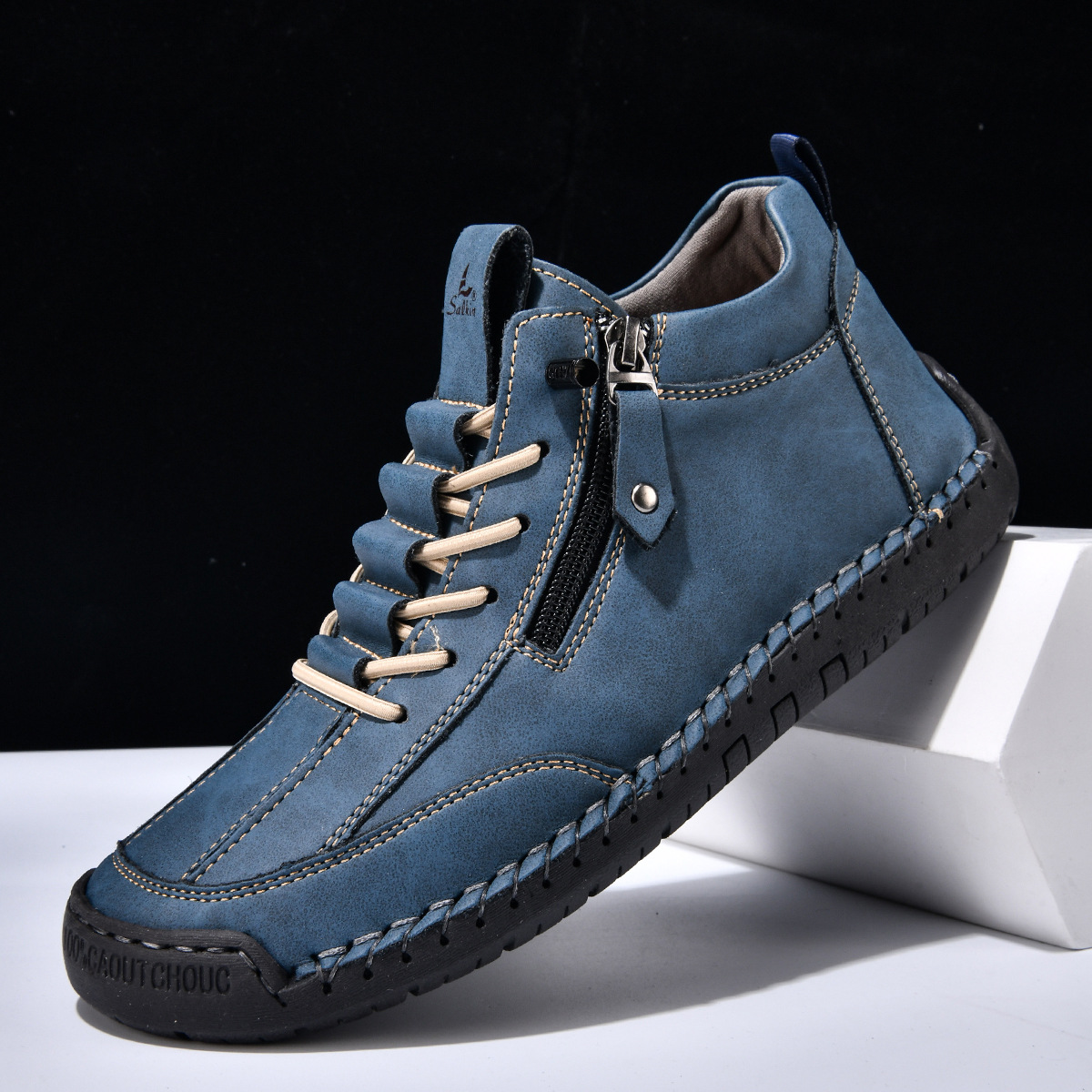 Christian™ | Nubuckleder Schoenen met Rits voor Mannen