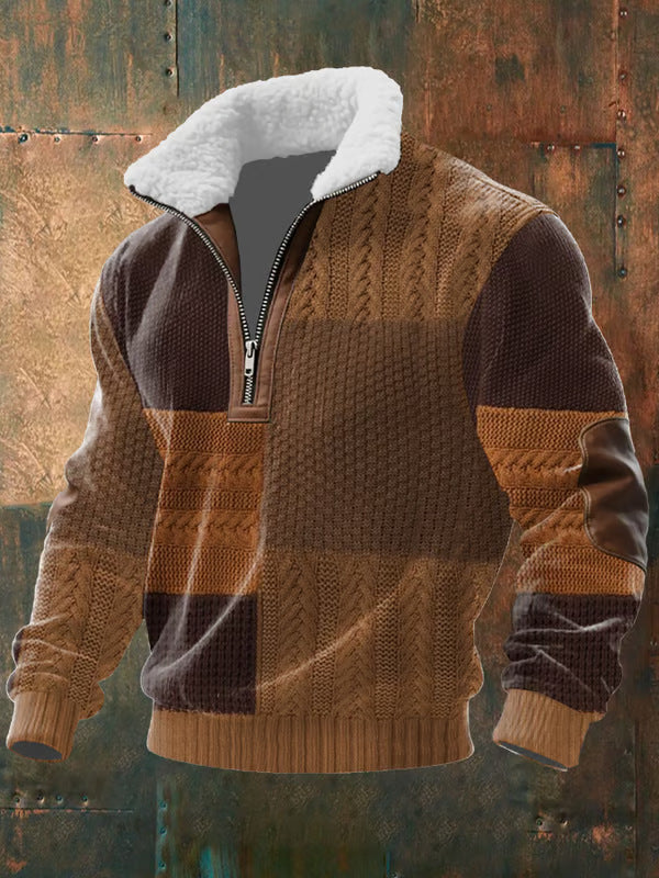 VAN LOREN MODE™ | ZIPPER TRUI MET HOOGE KRAAG EN VOERING