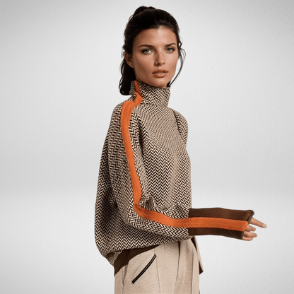 Helena | Elegante Trui met Contrasterende Strepen voor Dagelijks Comfort