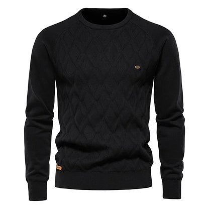 Theodor | Herenpullover met Ruitpatroon