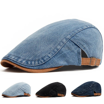 NOVALI® | Premium Denim Flat Cap – Tijdloze Stijl & Dagelijks Comfort (VANDAAG TIJDELIJK 1+1 GRATIS!)