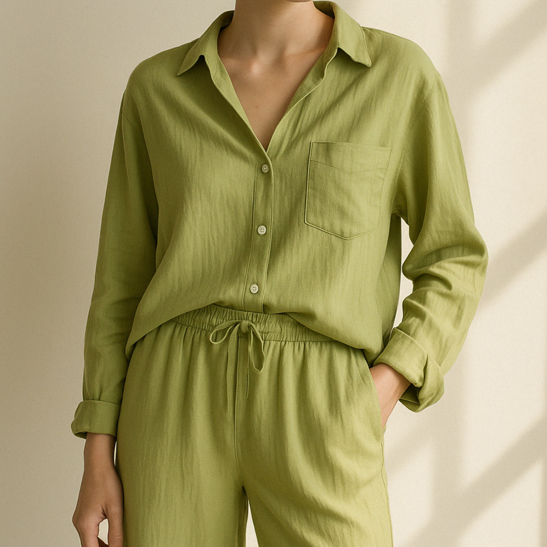 Yvonne™ | 2-delig Set - Blouse & wijde broek