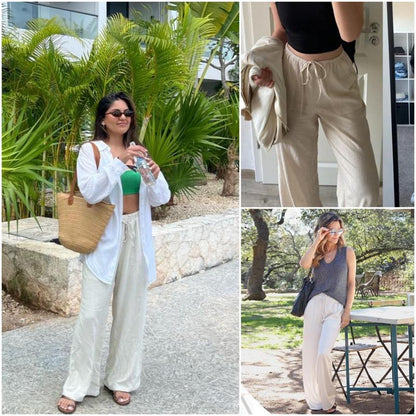 GABRIELLA | Zomerbroek met Wijde Pijpen voor Maximale Comfort en Elegante Dagstijl