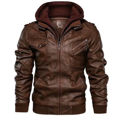 Rousseau™ | Capuchon & Warmte Leren Jas