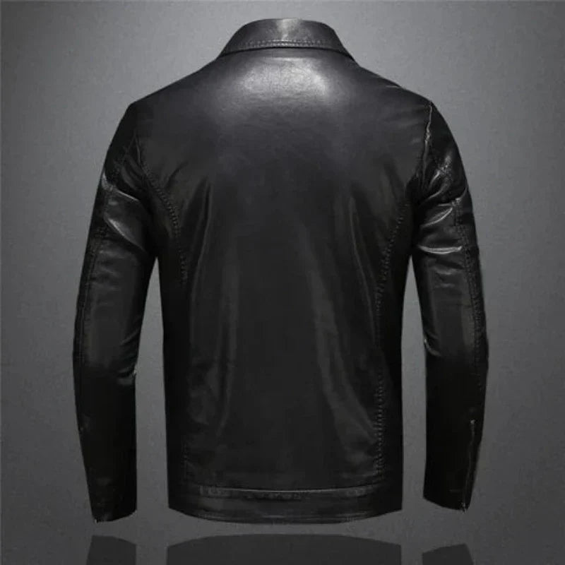 HARTON™ | Chique Zwarte Leren Jas