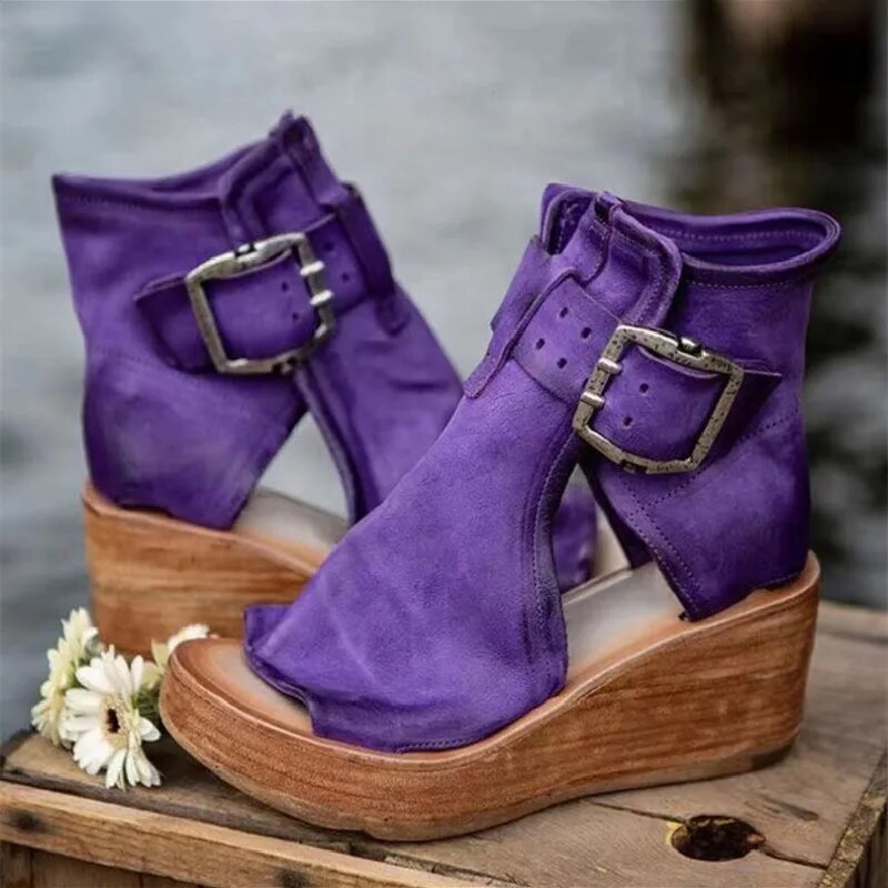 ELIANA | Orthopedische Sandalen met Hak en Omhulde Steun voor Boho Chic Stijl