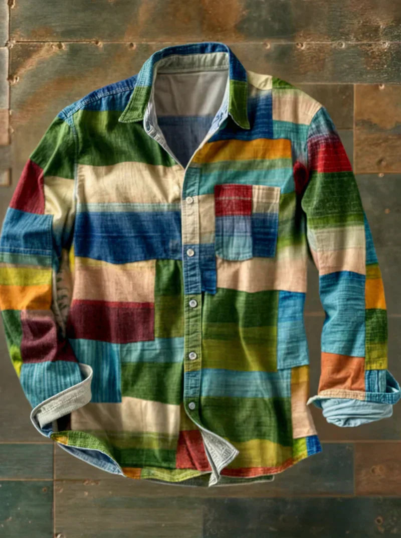NOVALI® | Comfortabel Patchwork Overhemd