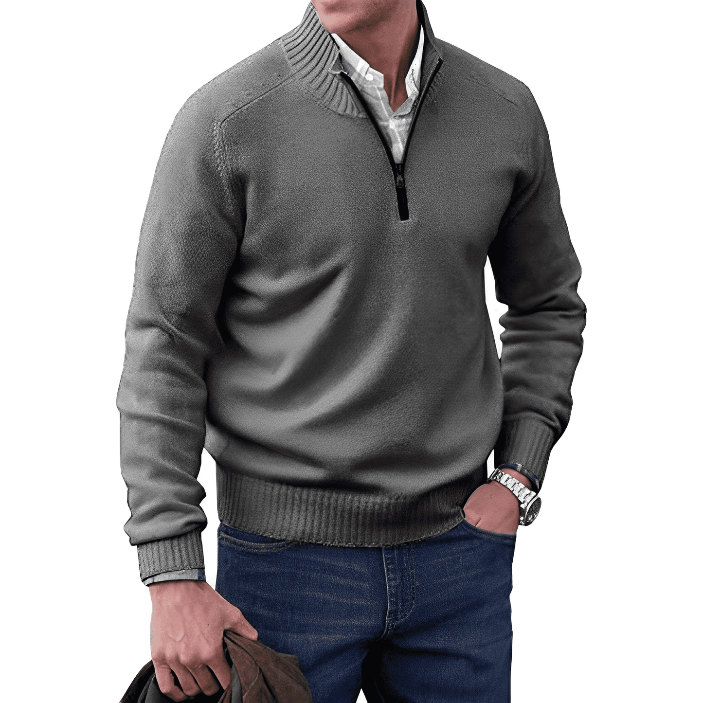JERSEY | Comfortabele en elegante wintertrui met rits