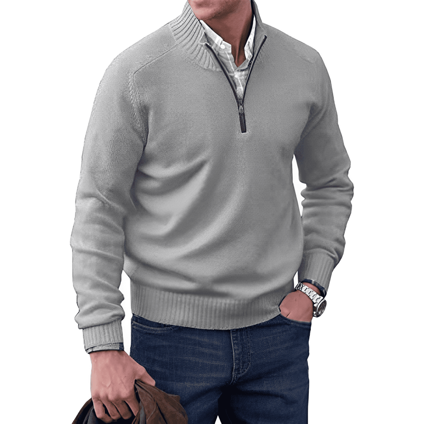 JERSEY | Comfortabele en elegante wintertrui met rits