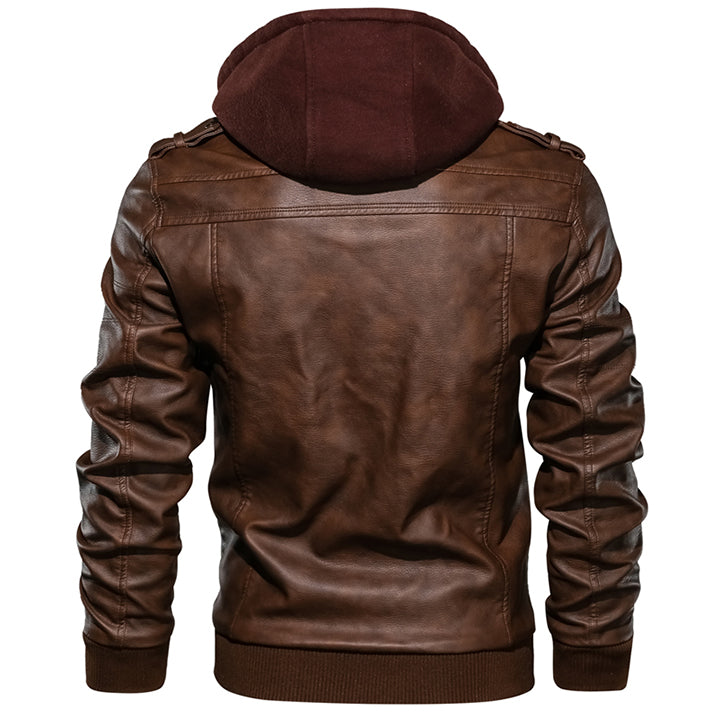 Rousseau™ | Capuchon & Warmte Leren Jas