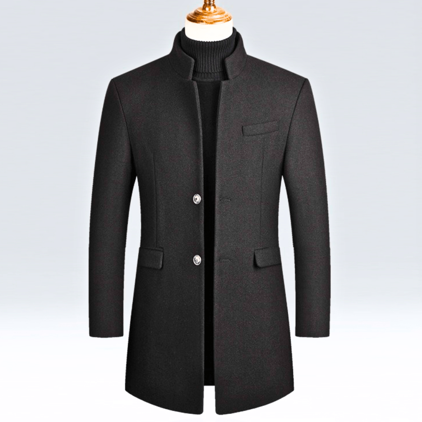 DAAN | Herenjas Slim Fit met Mandarijnkraag en Tijdloze Elegantie voor Koude Dagen