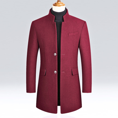 DAAN | Herenjas Slim Fit met Mandarijnkraag en Tijdloze Elegantie voor Koude Dagen