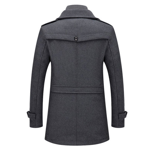 Shelby™ | Elegante Wollen Jas met Hoge Kraag