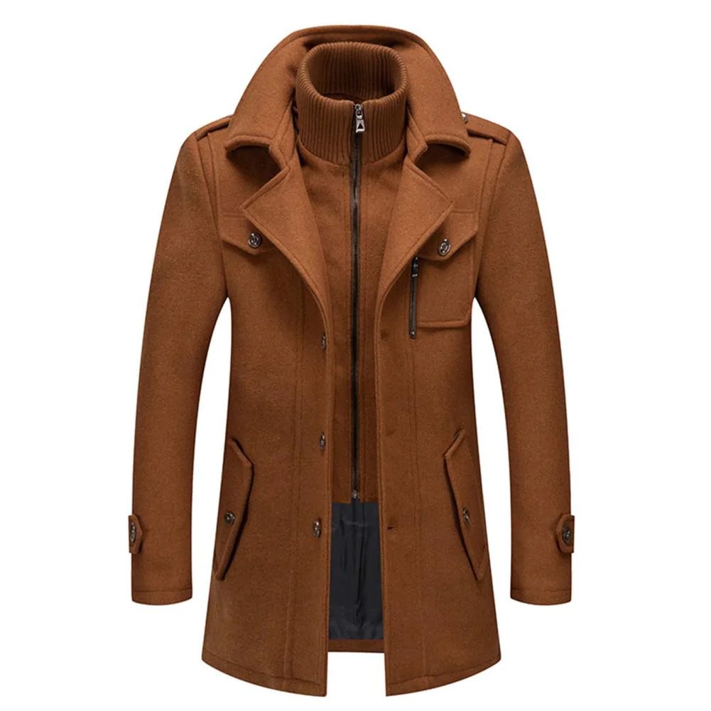Shelby™ | Elegante Wollen Jas met Hoge Kraag