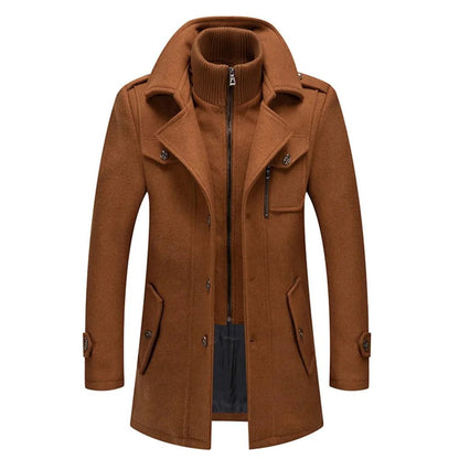 Shelby™ | Elegante Wollen Jas met Hoge Kraag