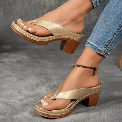ALLEGRA | Hakken met Hoge Hak voor Natuurlijke Slankheid en Elegante Zomercomfort