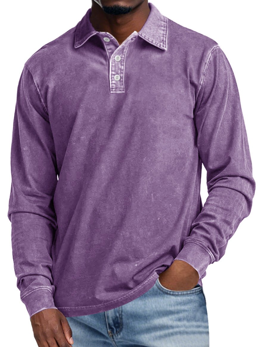 VECHO | Retro Polo met Lange Mouwen – Elegantie en Dagelijks Comfort