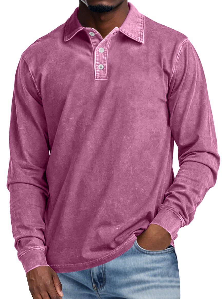 VECHO | Retro Polo met Lange Mouwen – Elegantie en Dagelijks Comfort